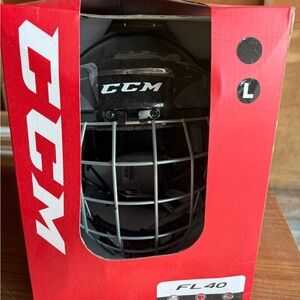CCM FL 40 Black and Gray Helmet